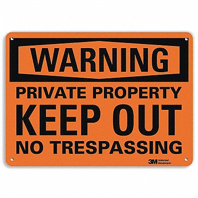 LYLE U61202NP14X10 Security Sign 10 inx14 in Plastic