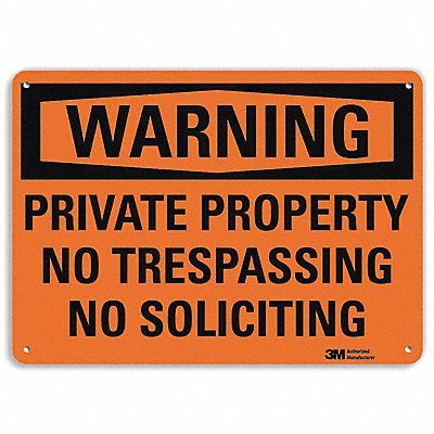 LYLE U61203NP14X10 Security Sign 10 in x 14 in Plastic