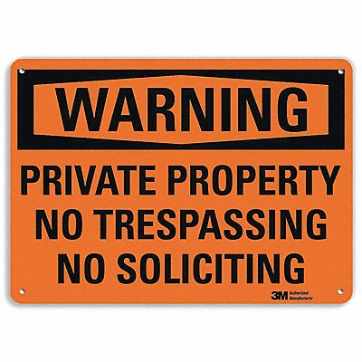 LYLE U61206NA14x10 Security Sign 10 in x 14 in Aluminum