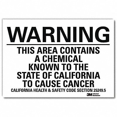 LYLE U61235RD14X10 Warning Sign 10in x 14in Reflective Sheeting