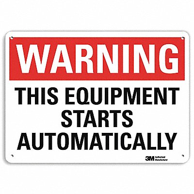 LYLE U61247NP10X7 Warning Sign 7 inx10 in Plastic