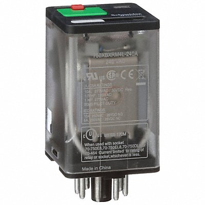 SCHNEIDER 750XBXRM4L240A J2409 General Purpose Relay 240VAC 10A 8Pins
