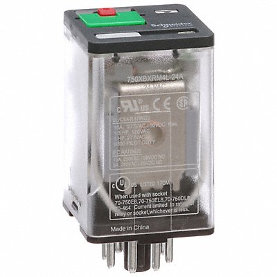 SCHNEIDER 750XBXRM4L24A J2409 General Purpose Relay 24VAC 10A 8Pins