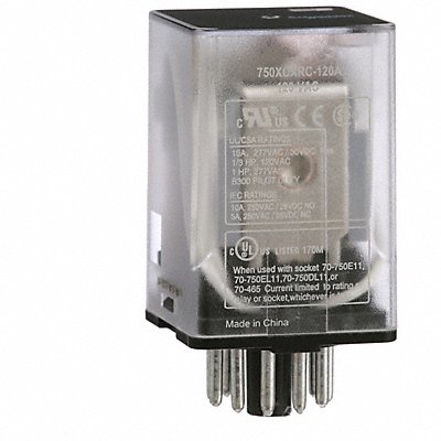 SCHNEIDER 750XCXRC120A J2411 GeneralPurpose Relay 120VAC 10A 11Pins