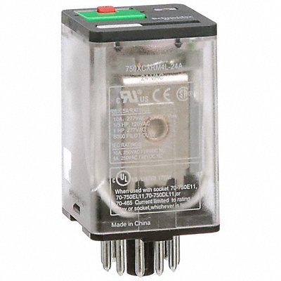 SCHNEIDER 750XCXRM4L24A J2412 General Purpose Relay 24VAC 10A 11Pins