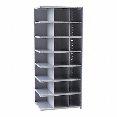 HALLOWELL A552624HG Additional Metal Bin Shelving 24inx84inx36in #Cmpmt 21