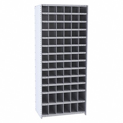 HALLOWELL 552918HGStarter Metal Bin Shelving 18inx84inx36in #Cmpmt 78