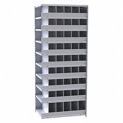 HALLOWELL A553024HG Additional Metal Bin Shelving 24inx84inx36in #Cmpmt 54