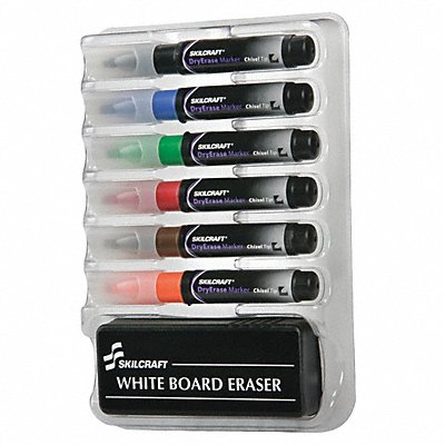 ABILITY ONE 7520010000000 Dry Erase Marker Set Chisel