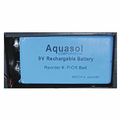 AQUASOL POXBATT Rechargeable Battery 9V 1 in H 2 in L