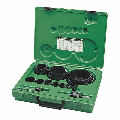 GREENLEE 890 Hole Saw Kit Saw Range 7/8 to 2-1/2