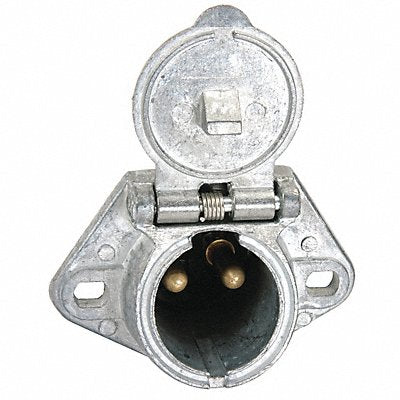 VELVAC 593121 Dual Pole Receptacle Two Pole Brass