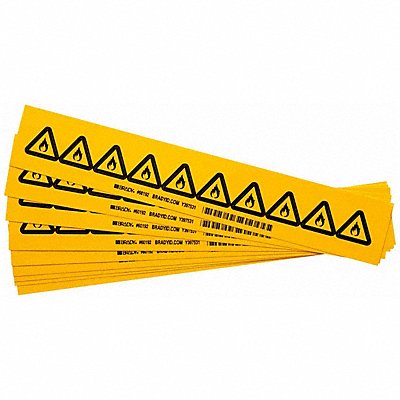 BRADY 60192 Label PS Vinyl 1inHx1inW Flamm PK10