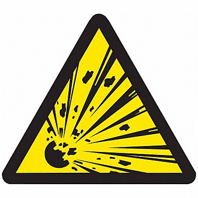 BRADY 60226 Label PS Vinyl 8inHx8inW Expl Mat PK10