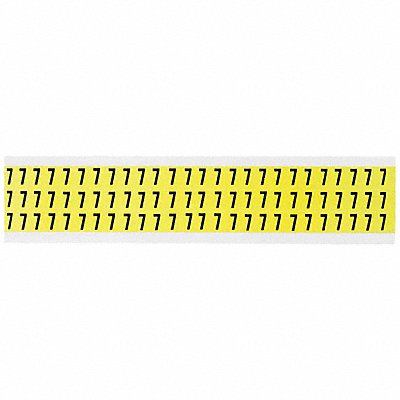 BRADY 34107 Number Label 7 Blk On Yllw 1/2inH