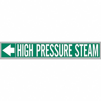 BRADY 109154 Pipe Marker High Pressure Steam 1in H