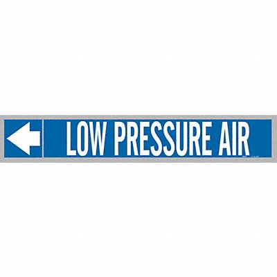 BRADY 109373 Pipe Marker Low Prssr Air 1in H 8in W