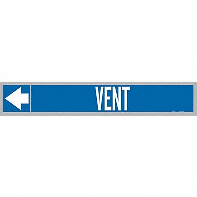 BRADY 109848 Pipe Marker Vent 2 in H 12 in W