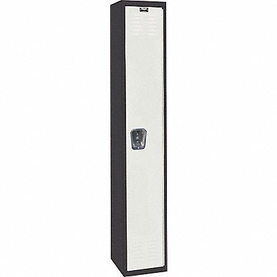 HALLOWELL U12821AMP Locker 1x1Locker LtGry/Blk 72 x12 x18 Assm