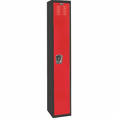 HALLOWELL U12821MR Locker 1x1Locker Red/Blk 72 x12 x18 Unassembled