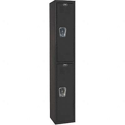 HALLOWELL U12822AME Locker 2x1Locker Black 72 x12 x18 Assm