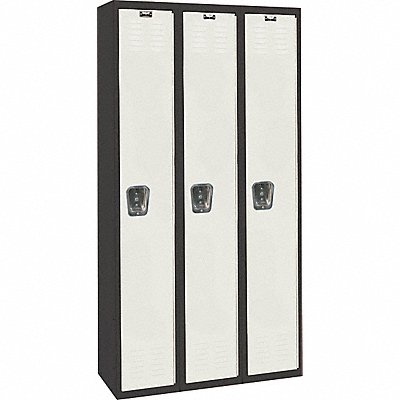 HALLOWELL U32821MP Locker 1x3Locker LtGry/Bk 72 x36 x18 Unassembled