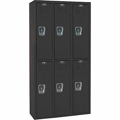 HALLOWELL U32822AME Locker 2x3Locker Black 72 x36 x18 Assm