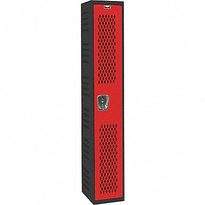 HALLOWELL AWA2821MR Locker 1x1Locker Red/Blk 72 x12 x18 Assm