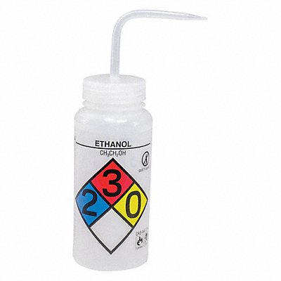 SP SCIENCEWARE F118160019 Wash Bottle Std 16 oz Ethanol White PK4