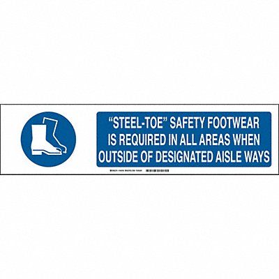 BRADY 140799 Sign Slider Insert 6x23 7/8in White Alum