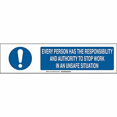 BRADY 140751 Sign Slider Insert 6x23 7/8in White Poly