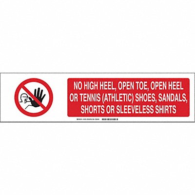 BRADY 140790 Sign Slider Insert 6x23 7/8in White Alum