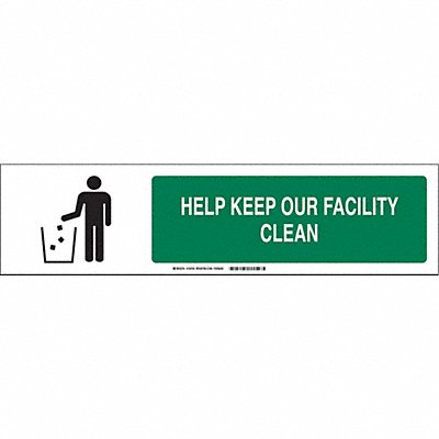 BRADY 140809 Sign Slider Insert 6x23 7/8in White Alum