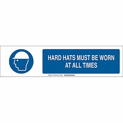 BRADY 140783 Sign Slider Insert 6x23 7/8in Whte Plastic