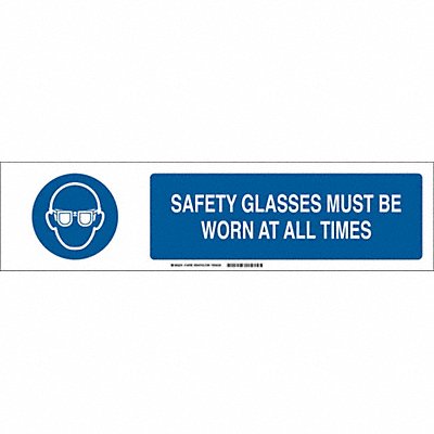 BRADY 140785 Sign Slider Insert 6x23 7/8in White Poly