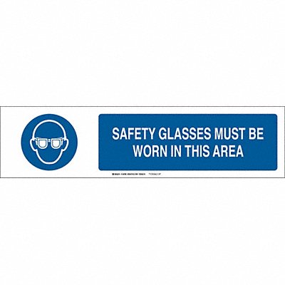 BRADY 140786 Sign Slider Insert 6x23 7/8in White Poly
