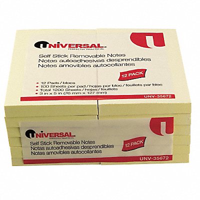 UNIVERSAL UNV35672 Sticky Notes 3 x 5 PK12