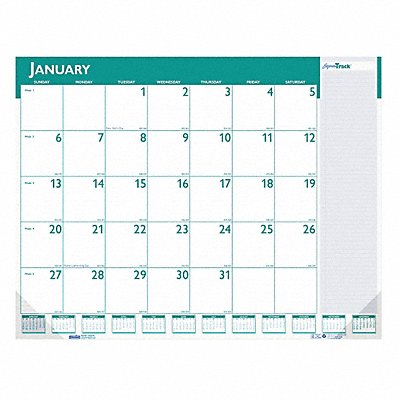 HOUSE OF DOOLITTLE HOD148 Monthly Desk Pad Calendar 22x17 In.