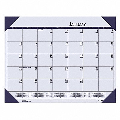 HOUSE OF DOOLITTLE HOD12473 Monthly Desk Calendar 22x17 In Orchid
