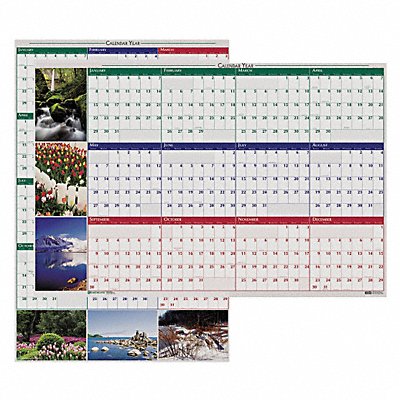 HOUSE OF DOOLITTLE HOD3931 Wall Calendar Reversible/Erase 32x48 In