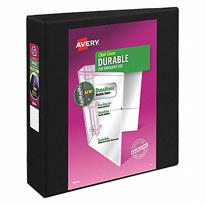 GRAINGER AVE17031 3-Ring Binder 2 Black