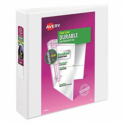 GRAINGER AVE17032 3-Ring Binder 2 White