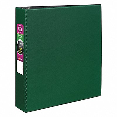 GRAINGER AVE27553 3-Ring Binder 2 Green