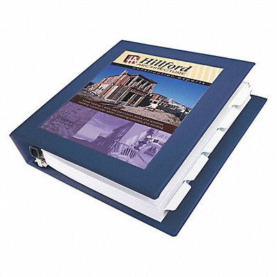GRAINGER AVE68051 3-Ring Binder 1/2 Navy Blue
