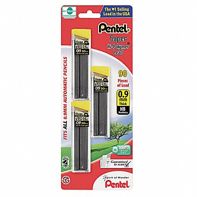 PENTEL PENC29BPHB3 Lead Refills 0.9mm Point Size PK90