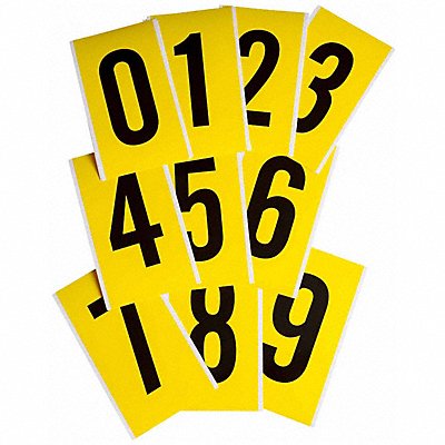 BRADY 3470KIT Number Kit 0 Thru 9 9in.Hx5inW