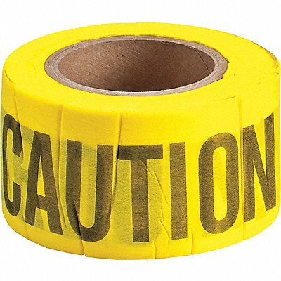 GRAINGER 91090 Barricade Tape Yellow 150 ft L 3 in