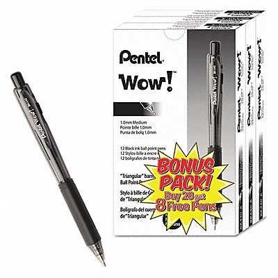 PENTEL PENBK440ASWUS Ballpoint Pens Black PK36