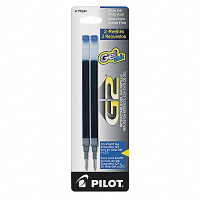 PILOT PIL77241 Pen Ink Refill Rollerball Blue PK2