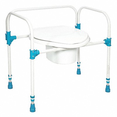 BIG JOHN BJBC Portable Commode Chair Plastic White